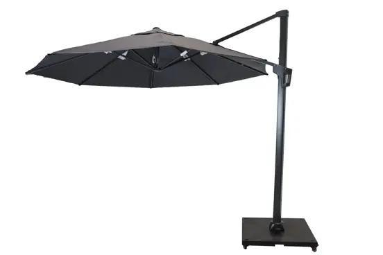 Virgoflex 3,5m grijs met verrijdbare 90kg voet, Lesli Living, tuinmeubels