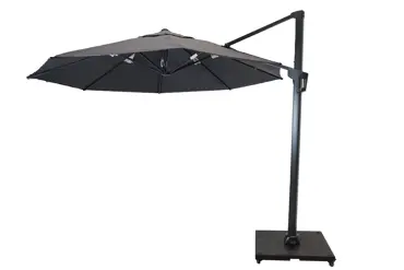 Virgoflex 3,5m grijs met verrijdbare 90kg voet, Lesli Living, tuinmeubels