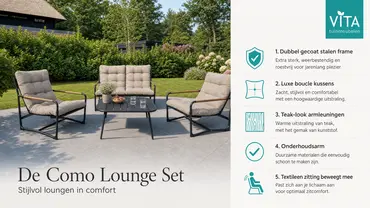 Vita Como loungeset 4- delig - afbeelding 2