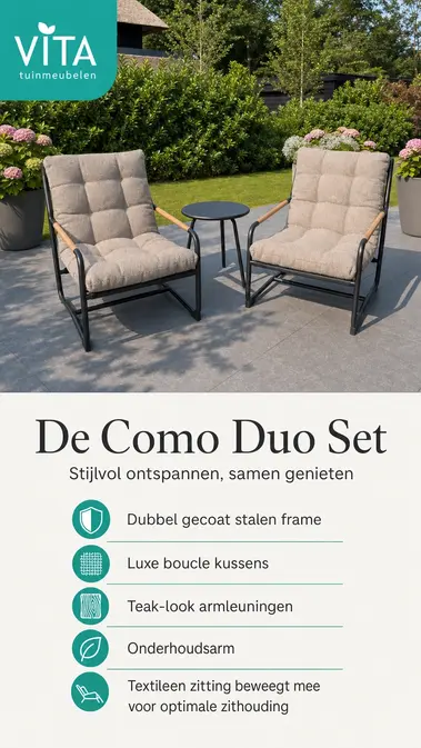 Vita Como loungestoel + bijzettafel - afbeelding 2