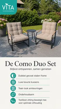 Vita Como loungestoel + bijzettafel - afbeelding 2