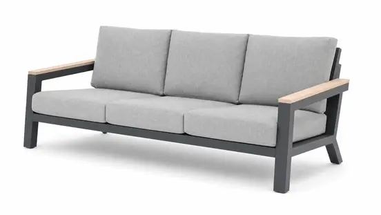 Vita Emerson loungeset antraciet 4-delig bank, Vita tuinmeubelen, tuinmeubels.nl