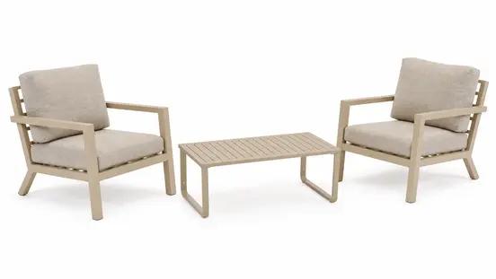 Vita Emerson loungeset beige 4-delig bank, Vita, tuinmeubels