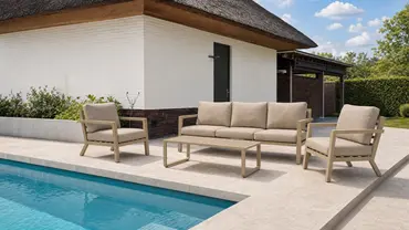 Vita Emerson Loungeset Beige 4-delig - afbeelding 7