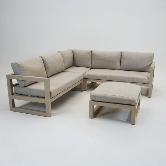 Vita Grosso hoekbank 4-delig beige schuin, vita, tuinmeubels