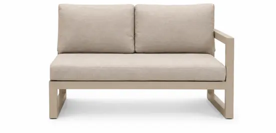 Vita Grosso hoekbank beige 2-zitter links, Vita Tuinmeubelen, tuinmeubels.nl