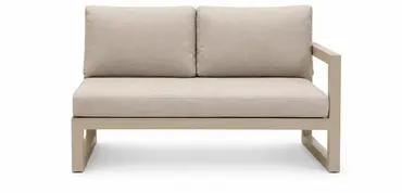 Vita Grosso hoekbank beige 2-zitter links, Vita Tuinmeubelen, tuinmeubels.nl