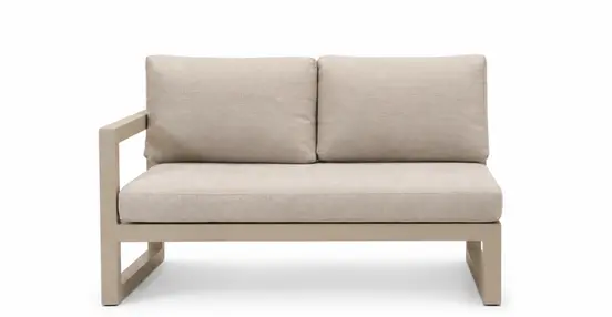 Vita Grosso hoekbank beige 2-zitter rechts, Vita Tuinmeubelen, tuinmeubels.nl