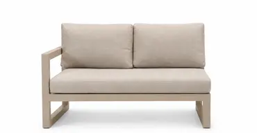 Vita Grosso hoekbank beige 2-zitter rechts, Vita Tuinmeubelen, tuinmeubels.nl