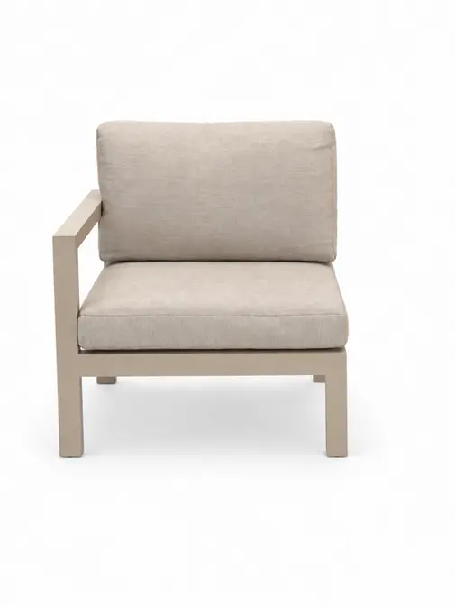 Vita Grosso hoekbank beige hoekstuk, Vita Tuinmeubelen, tuinmeubels.nl