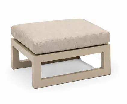 Vita Grosso hoekbank beige voetenbank, Vita Tuinmeubelen, tuinmeubels.nl