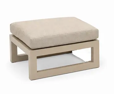 Vita Grosso hoekbank beige voetenbank, Vita Tuinmeubelen, tuinmeubels.nl