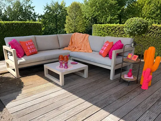 Vita Grosso loungeset hoekbank Beige 4-delig - afbeelding 4