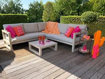 Vita Grosso loungeset hoekbank Beige 4-delig - afbeelding 4