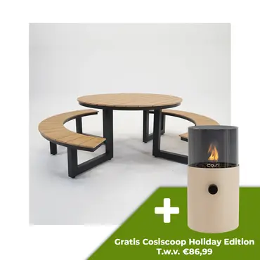 Vita Massa Picknicktafel Rond Picknickset