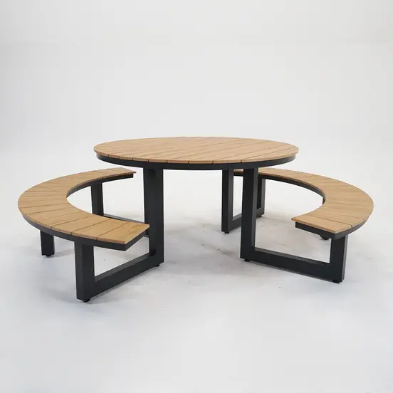 Vita Massa Picknicktafel Rond Picknickset, Vita, tuinmeubels
