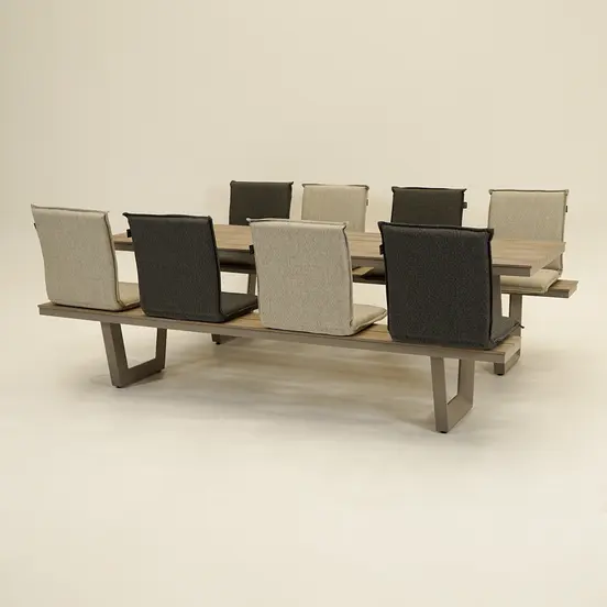 Vita Massa rechthoekige picknicktafel taupe XL - afbeelding 4