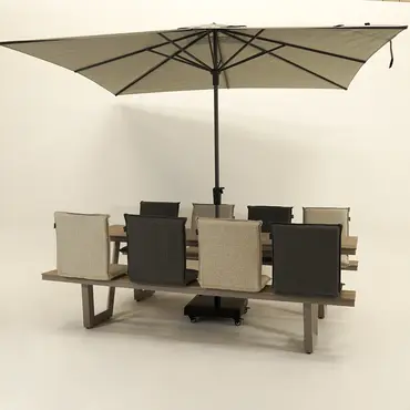 Vita Massa rechthoekige picknicktafel taupe XL - afbeelding 5