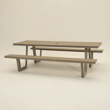 Vita Massa rechthoekige picknicktafel taupe XL