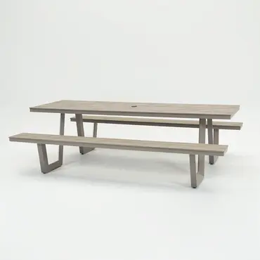 Vita Massa rechthoekige picknicktafel taupe XL, Vita tuinmeubelen, tuinmeubels.nl