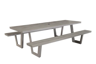 Vita Massa rechthoekige picknicktafel taupe XL, Vita tuinmeubelen, tuinmeubels.nl
