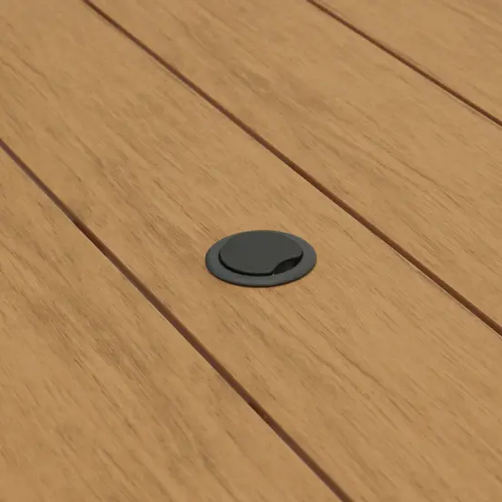 Vita Massa rechthoekige picknicktafel XL parasolgat, Vita tuinmeubelen, tuinmeubels.nl