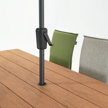 Vita Massa rechthoekige picknicktafel XL parasol, Vita tuinmeubelen, tuinmeubels.nl