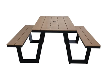 Vita Massa rechthoekige picknicktafel XL zij, Vita tuinmeubelen, tuinmeubels.nl