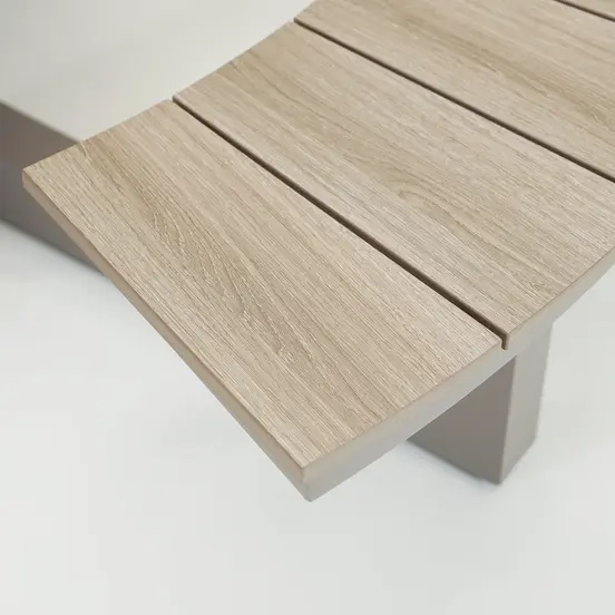 Vita Massa ronde picknicktafel taupe detail, Vita tuinmeubelen, tuinmeubels.nl