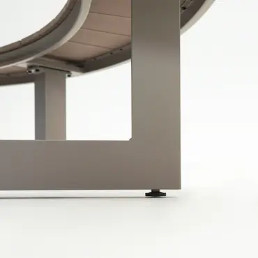 Vita Massa ronde picknicktafel taupe pootje, Vita tuinmeubelen, tuinmeubels.nl