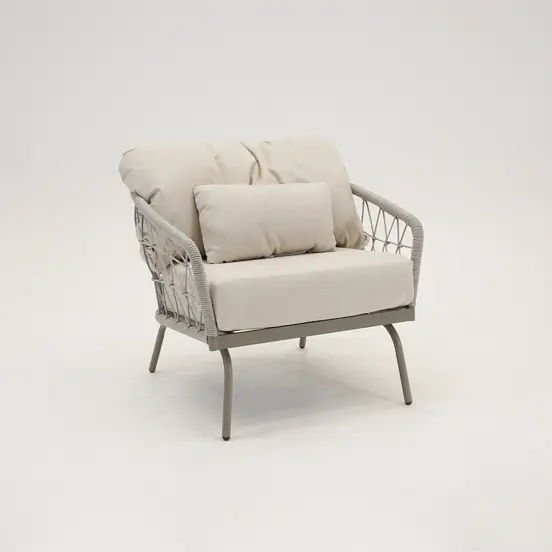 Vita Palma loungeset 3-delig stoel schuin, Vita, Tuinmeubels.nl