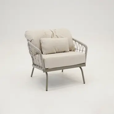 Vita Palma loungeset 3-delig stoel schuin, Vita, Tuinmeubels.nl