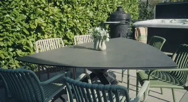 Vita Porto diningstoel stapelbaar mintgroen sfeer, Vita, tuinmeubels.nl
