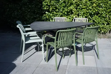 Vita Porto diningstoel stapelbaar mintgroen sfeer, Vita, tuinmeubels.nl