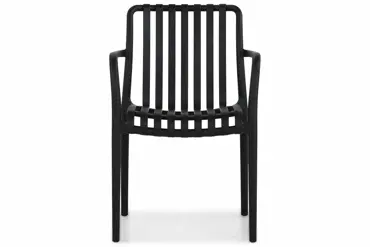Vita Porto stapelstoel zwart incl. zitkussen voorkant, Vita, Tuinmeubels