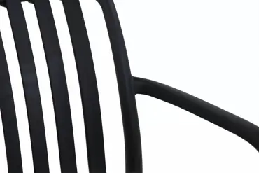 Vita Porto stapelstoel zwart incl. zitkussen detail 2, Vita, Tuinmeubels