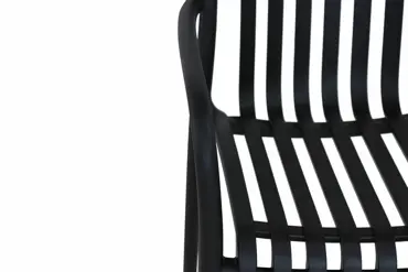 Vita Porto stapelstoel zwart incl. zitkussen detail 3, Vita, Tuinmeubels