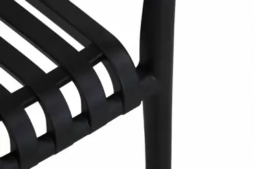 Vita Porto stapelstoel zwart incl. zitkussen detail 4, Vita, Tuinmeubels