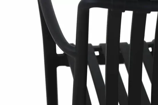Vita Porto stapelstoel zwart incl. zitkussen detail 5, Vita, Tuinmeubels