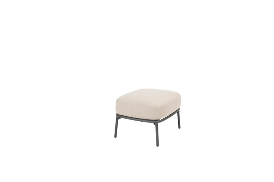 Albareto footstool anthracite with cushion zijkant, 4 Seasons Outdoor, tuinmeubels.nl
