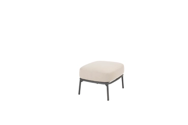 Albareto footstool anthracite with cushion zijkant, 4 Seasons Outdoor, tuinmeubels.nl