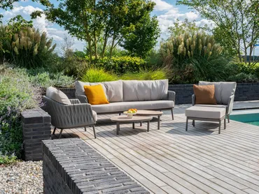 Voetenbank Cannes Terre 4SO Kussens Hocker Footstool Buiten Tuin 4 Seasons Outdoor - afbeelding 3