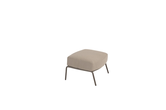 Capalbio footstool terre with cushion zijkant, 4 Seasons Outdoor, tuinmeubels.nl