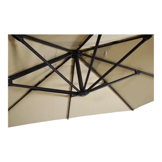 Zweefparasol libra ecru d3m detail, Lesli Living, tuinmeubels