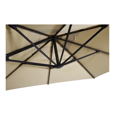 Zweefparasol libra ecru d3m detail, Lesli Living, tuinmeubels
