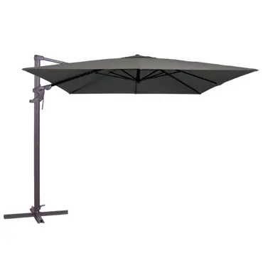 Zweefparasol Monaco flex II antraciet,grijs ingezoomd, Madison, tuinmeubels