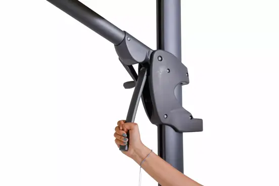 Zweefparasol Monaco flex II antraciet-grijs verstellen, Madison, tuinmeubels