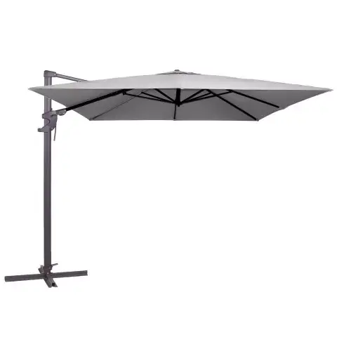 Zweefparasol Monaco flex II lichtgrijs, Madison, tuinmeubels