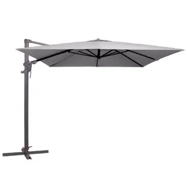 Zweefparasol Monaco flex II lichtgrijs, Madison, tuinmeubels