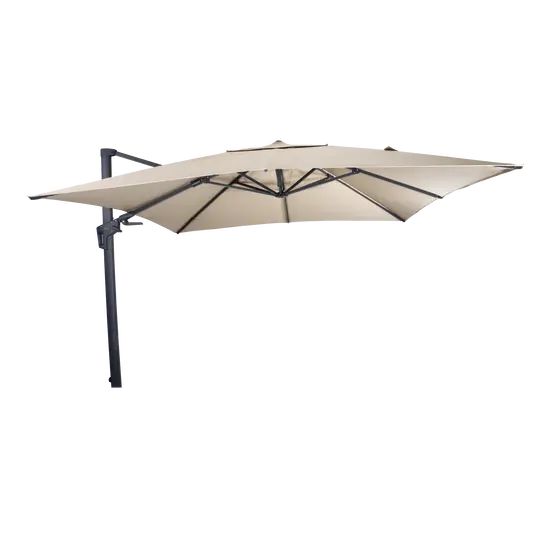 Zweefparasol VirgoFlex ecru 3x3mtr, Lesli Living, tuinmeubels.nl
